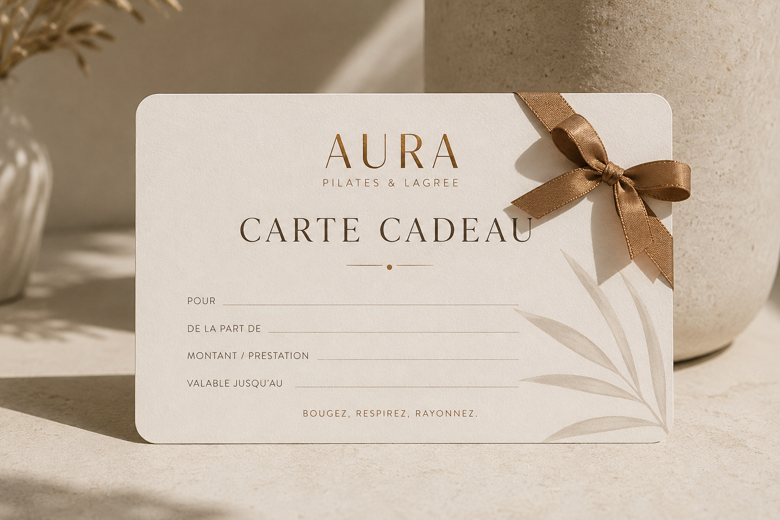 Carte cadeau AURA — Pilates & Lagree